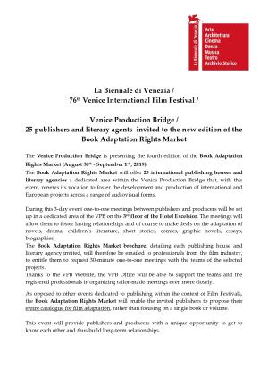 Press Release for the 4th Book Adaptation Rights Market